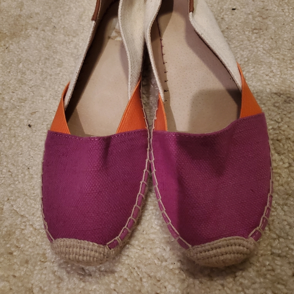 Sperry Purple and Orange Canvas Espadrilles